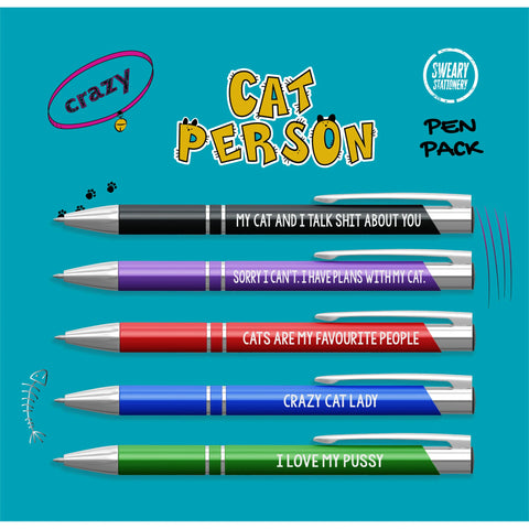 Image of Crazy Cat Person Pen Pack