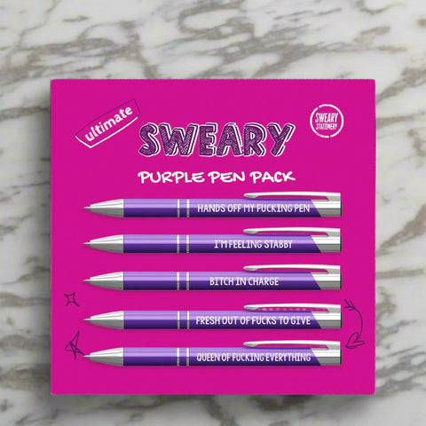 Image of The Ultimate Sweary Pen Pack Purple