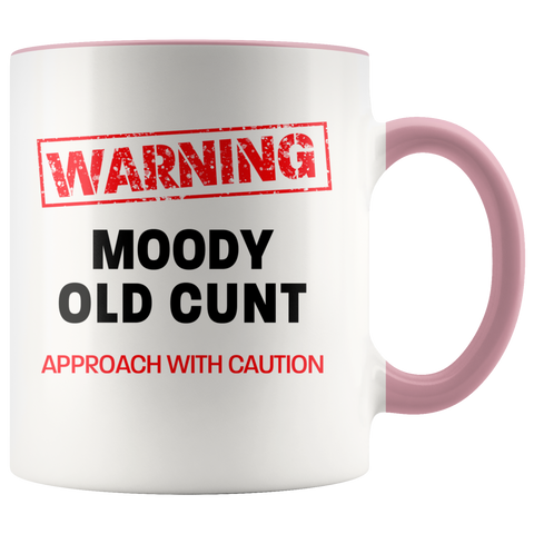 Image of Moody Old Cunt Color Accent Mug