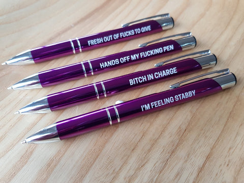 Colorful Sweary Fuck Pens – Boutique Obsessed