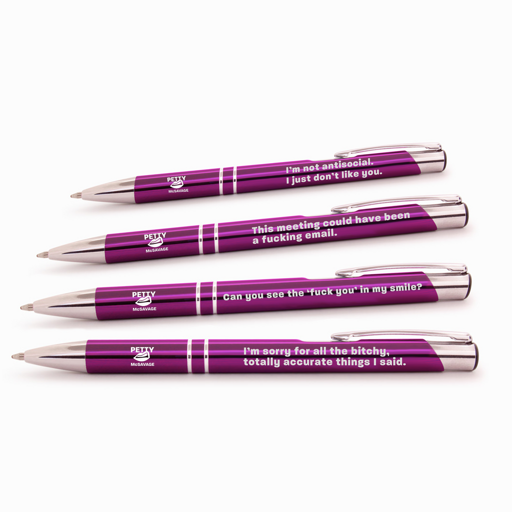 Fuck this Job Purple Pen Pack – Petty McSavage