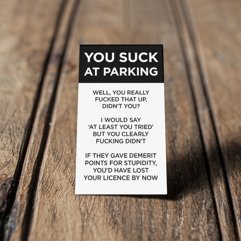 Image of You Suck at Parking Cards